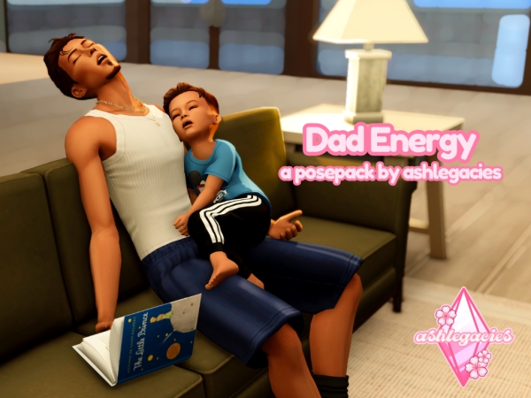 Mix Dad Energy Posepack - The Sims 4 Custom Content