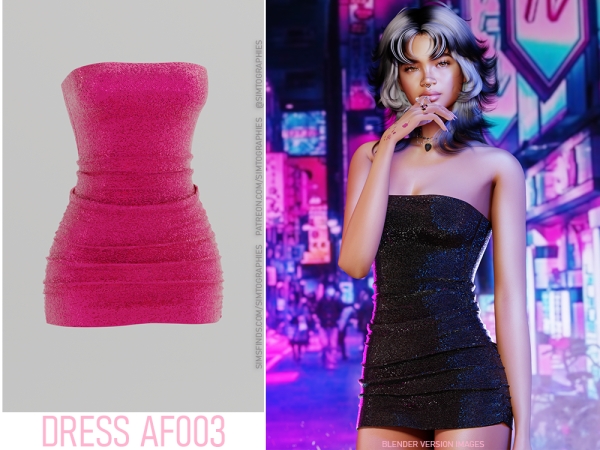 Mix Dress AF003 - The Sims 4 Custom Content