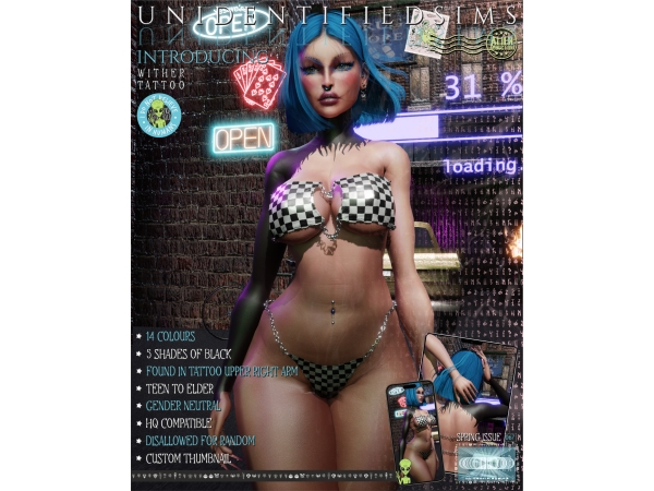 Mix Wither Tattoo Issue 67 - The Sims 4 Custom Content