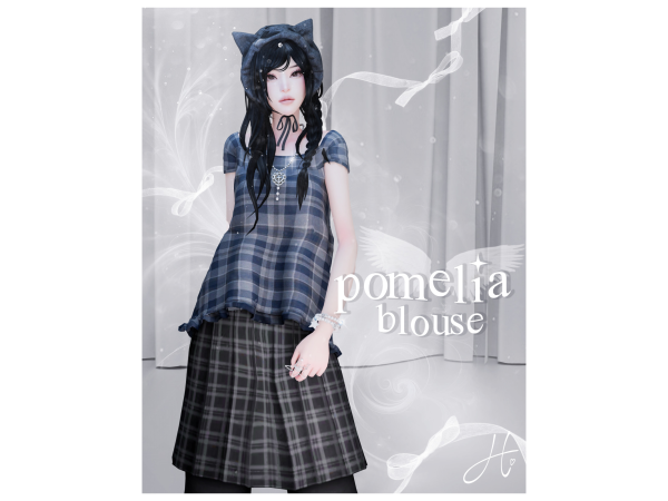 Maxis Match heartquake pomelia blouse - The Sims 4 Custom Content
