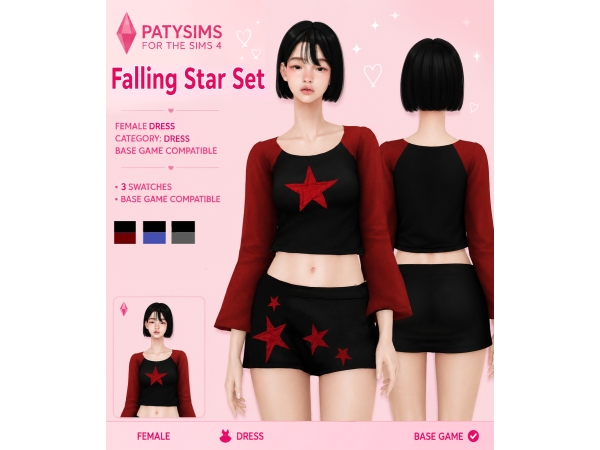 Mix Falling Star Set - The Sims 4 Custom Content