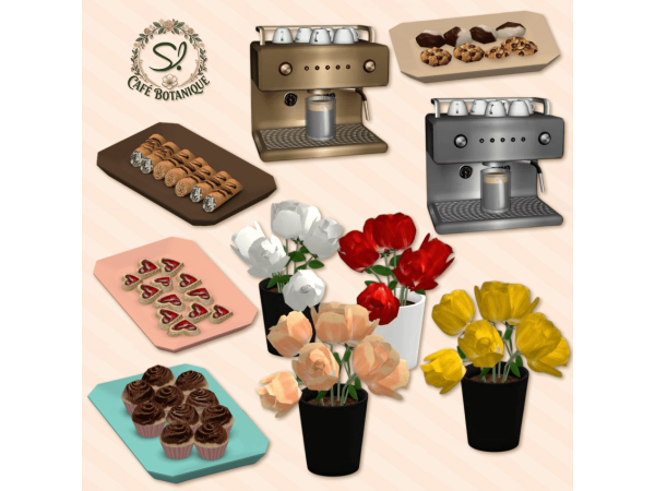 Mix Cafe Botanique Extras - The Sims 4 Custom Content