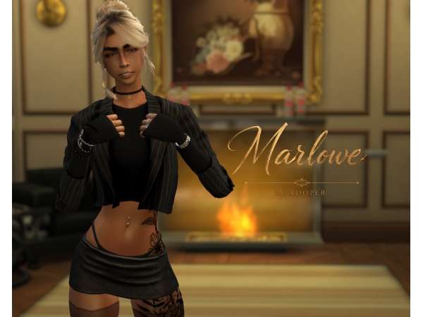 Sims 4 Alpha Sims Personagens Femininas CC: Marlowe ✧