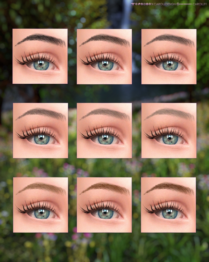 Alpha Midnight Sun Brows HQ by carolldesign - The Sims 4 Custom Content