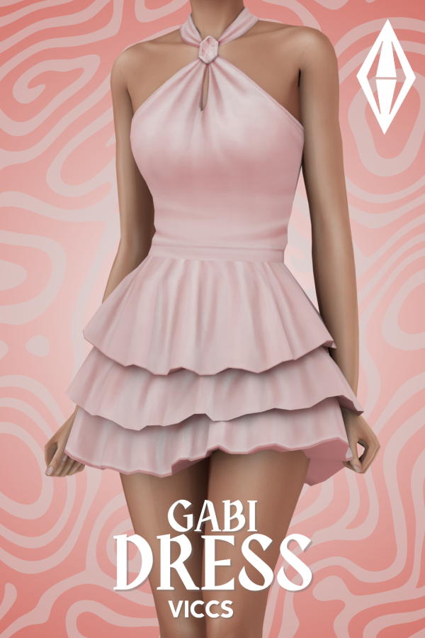 Maxis Match VICCS_ GABI DRESS (TEEN ELDER) by viccs - The Sims 4 Custom Content