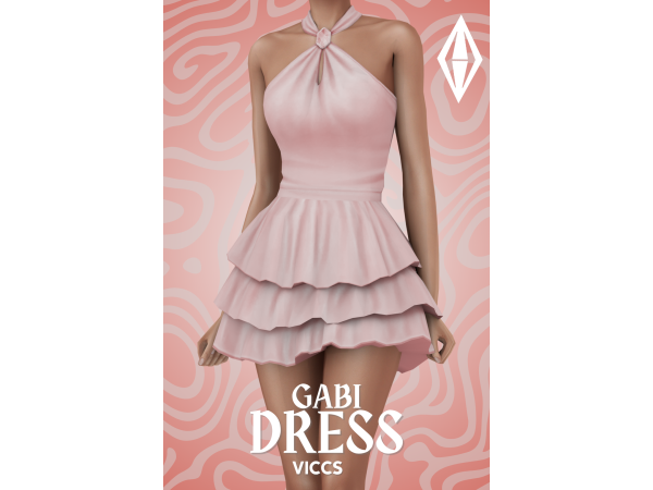 Maxis Match VICCS_ GABI DRESS (TEEN ELDER) - The Sims 4 Custom Content