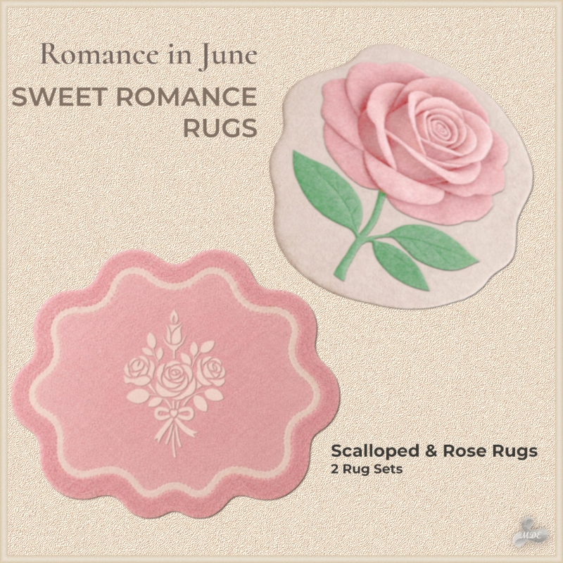 Maxis Match Romance in June Sweet Rugs by mde - The Sims 4 Custom Content