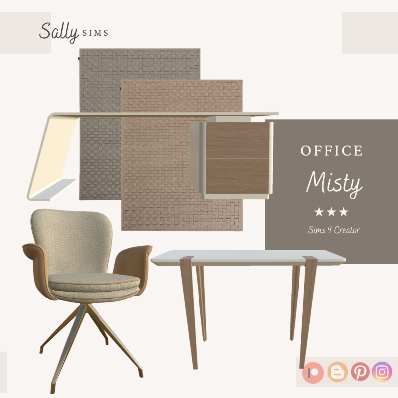 Alpha Office MISTY by sally4sims - The Sims 4 Custom Content
