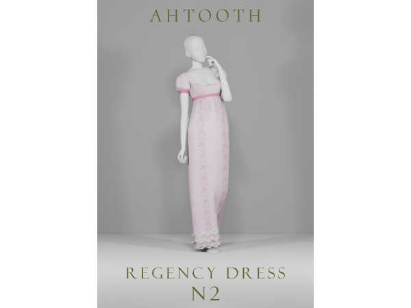 Maxis Match REGENCY DRESS N2 by ahTooth - The Sims 4 Custom Content