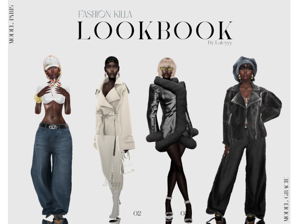 Alpha Fashion Killa Lookbook by Laleyyysims - The Sims 4 Custom Content