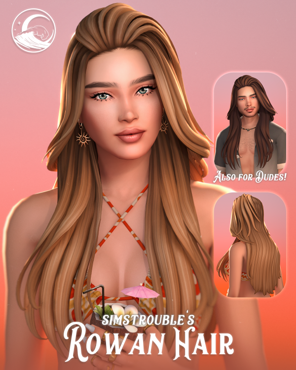 Maxis Match Rowan Hairstyle Set by simsfinds - The Sims 4 Custom Content