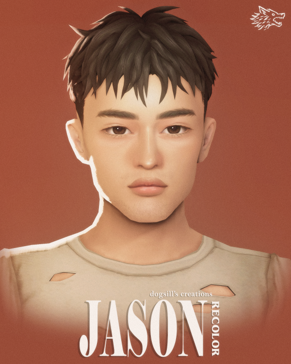 Maxis Match jason hair recolor by simsfinds - The Sims 4 Custom Content