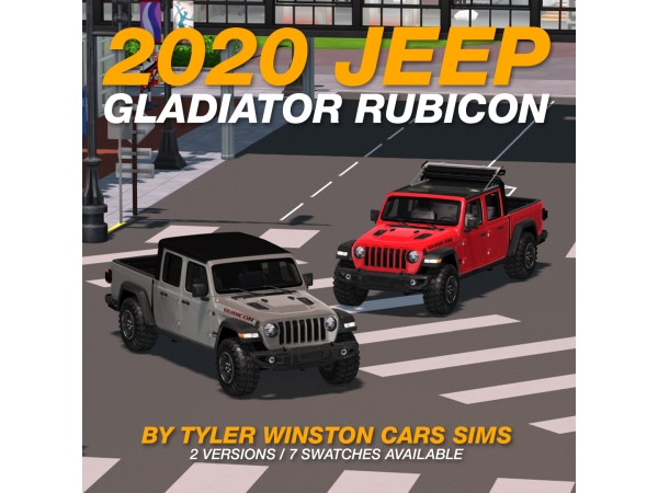 Alpha Tyler Winston Cars 2020 Jeep Gladiator Rubicon - The Sims 4 Custom Content