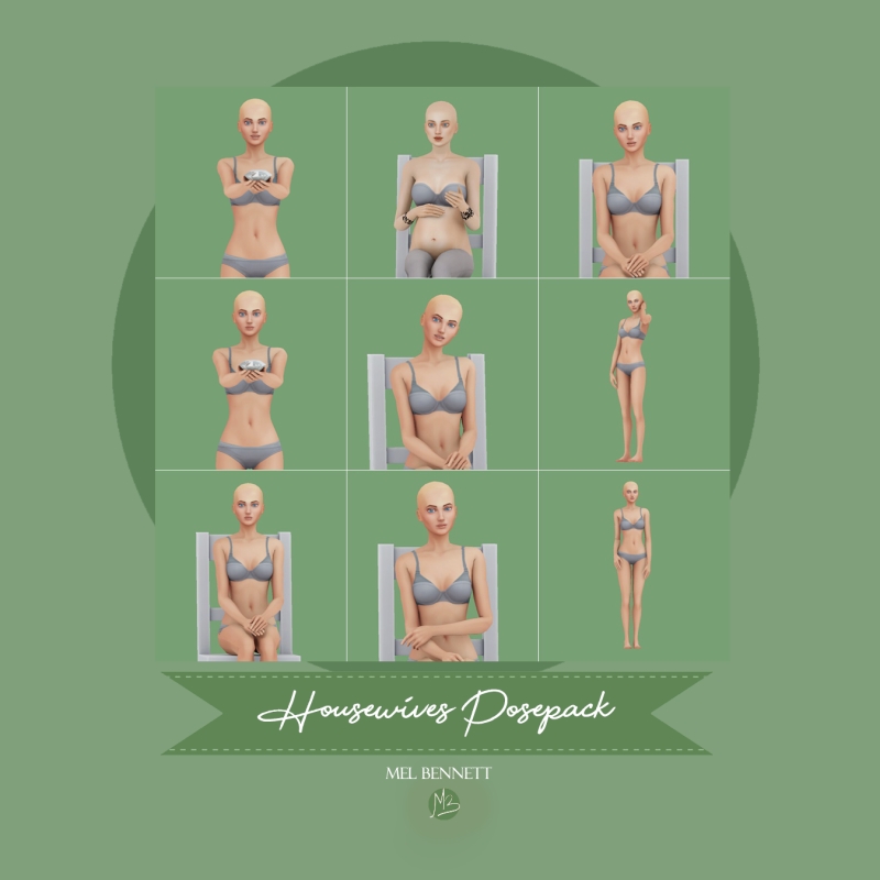 Mix Housewives Posepack by melbennett - The Sims 4 Custom Content