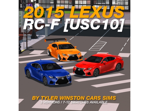 Alpha Tyler Winston Cars 2015 Lexus RC F - The Sims 4 Custom Content