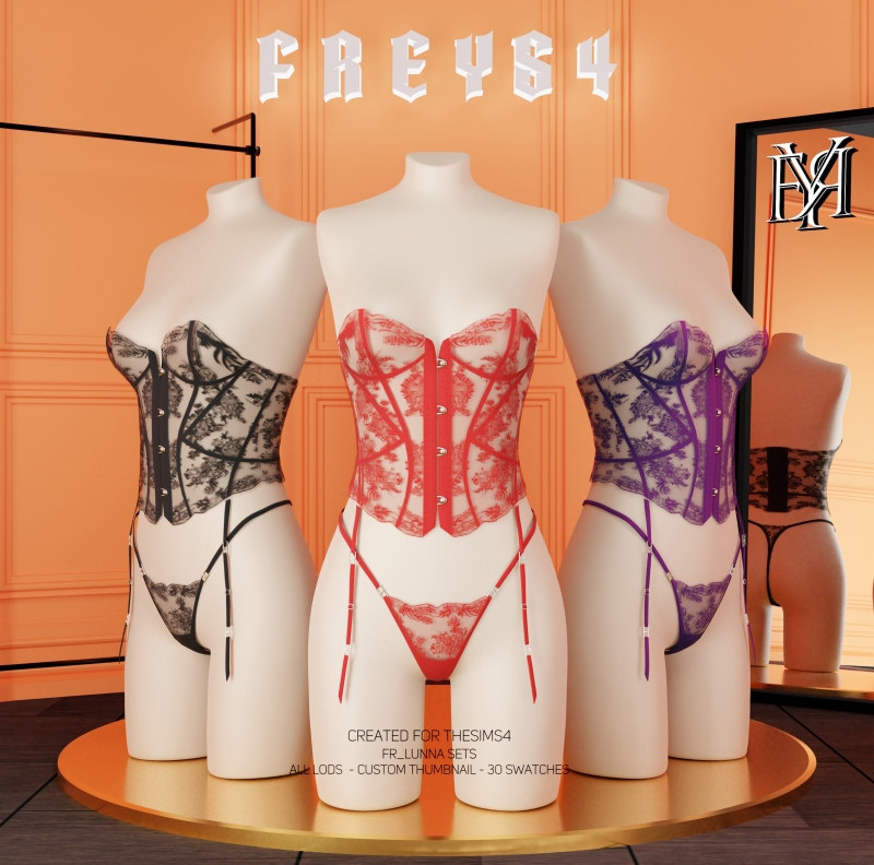 Alpha FR_Lunna Sets by freys4 - The Sims 4 Custom Content