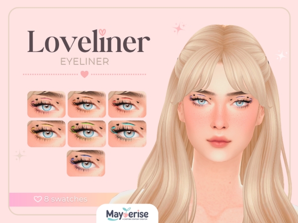 Mix Loveliner Eyeliner - The Sims 4 Custom Content