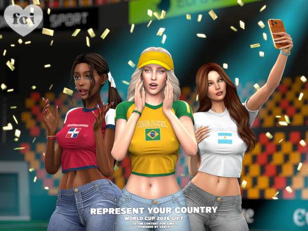 Alpha FOI Represent Your Country T Shirt by VentaStudio - The Sims 4 Custom Content