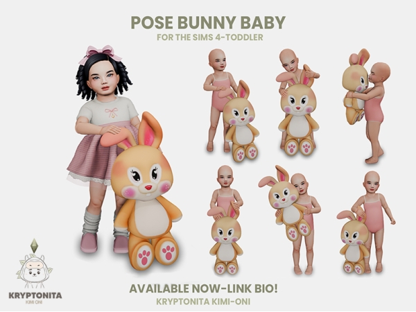 Maxis Match POSE BUNNY BABY by kryptonita - The Sims 4 Custom Content