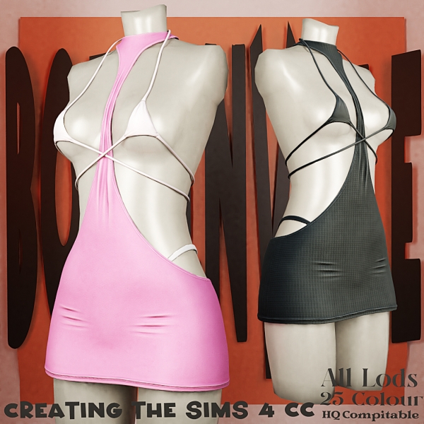 Alpha Boe_Avilla Short Dress by boegenville - The Sims 4 Custom Content