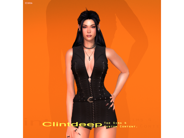 Alpha Clintdeep Adella Outfit - The Sims 4 Custom Content