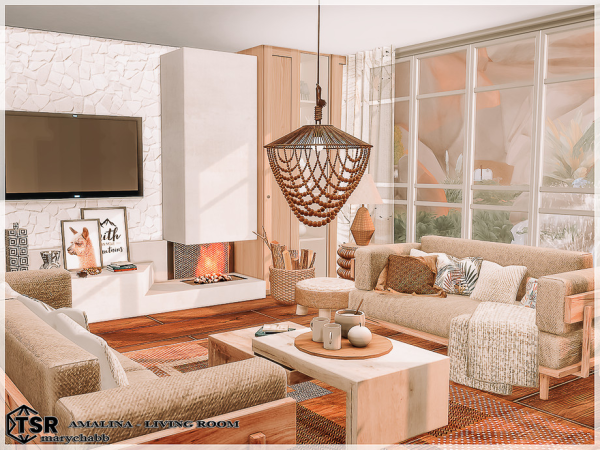 Mix Amalina Living Room - The Sims 4 Custom Content