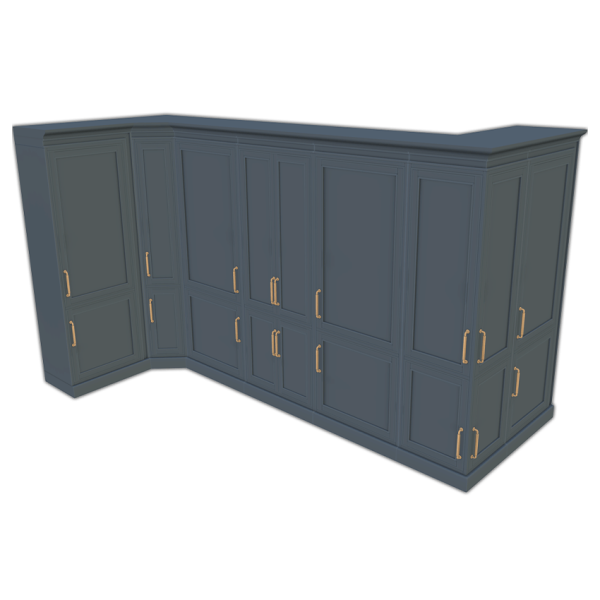 Maxis Match Comiko Modern Farm Kitchen Tall Cabinets v2 by comiko - The Sims 4 Custom Content