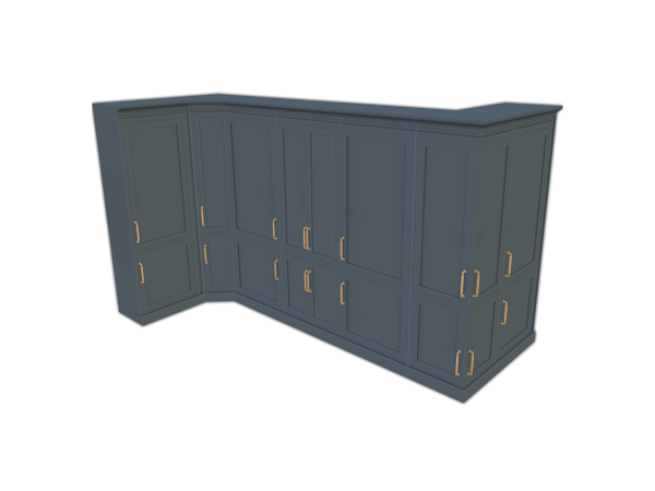 Maxis Match Comiko Modern Farm Kitchen Tall Cabinets v2 - The Sims 4 Custom Content