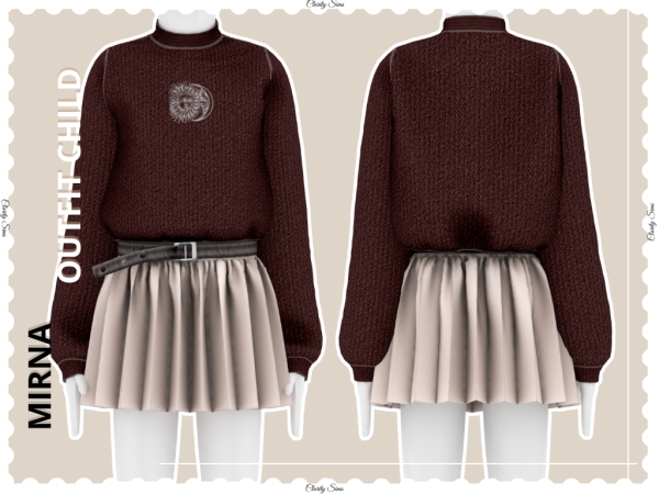 Alpha Mirna Outfit Child - The Sims 4 Custom Content