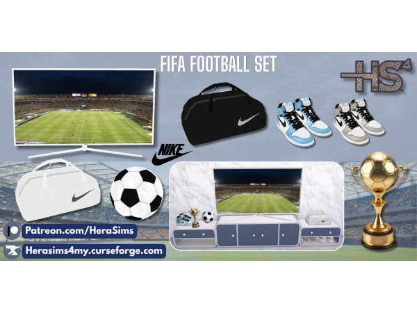 Alpha FIFA Football set - The Sims 4 Custom Content