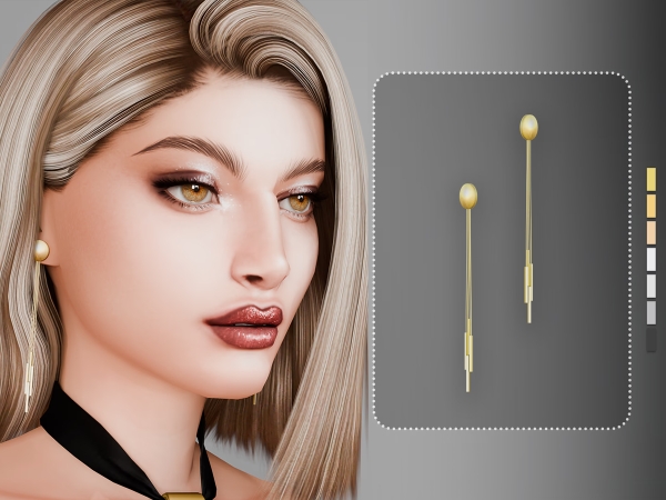 Alpha Maya earrings - The Sims 4 Custom Content