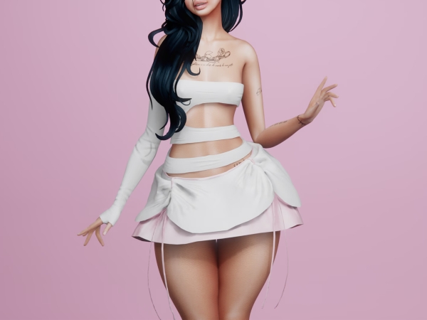 Alpha Juno Dress - The Sims 4 Custom Content