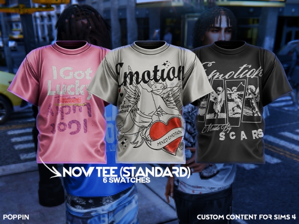 Alpha POPPIN Now Tee (Standard Version) - The Sims 4 Custom Content
