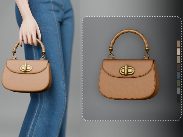 Alpha Savannah leather bag - The Sims 4 Custom Content