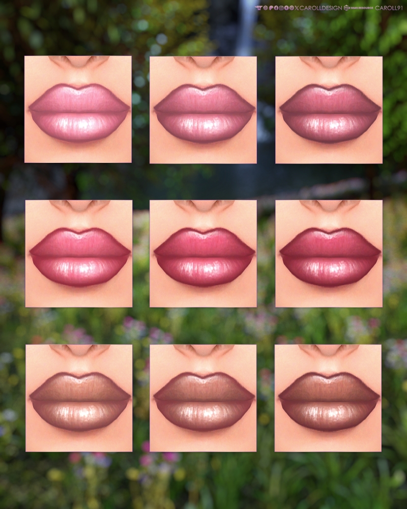 Alpha Midnight Sun Lipstick HQ by carolldesign - The Sims 4 Custom Content