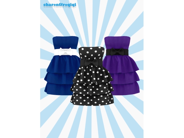 Mix [charonroqiqi]N28_dress - The Sims 4 Custom Content