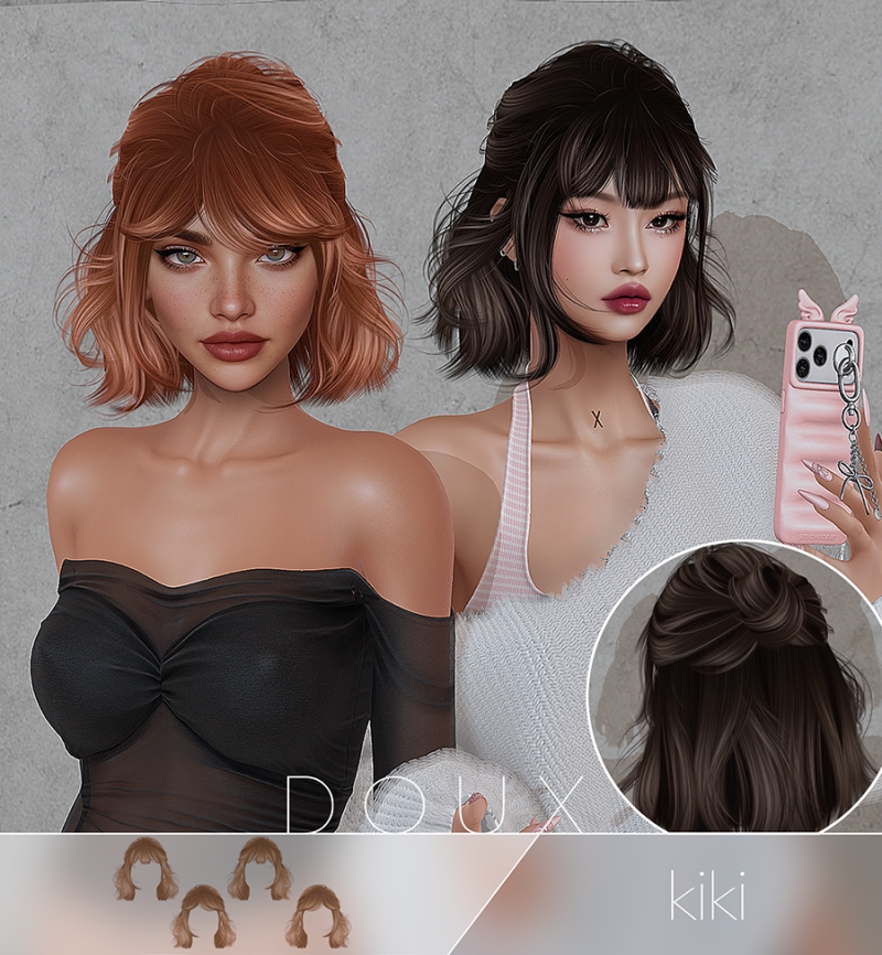 Alpha Doux Kiki Hairstyle by douxhair - The Sims 4 Custom Content