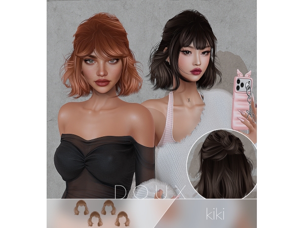 Alpha Doux Kiki Hairstyle - The Sims 4 Custom Content