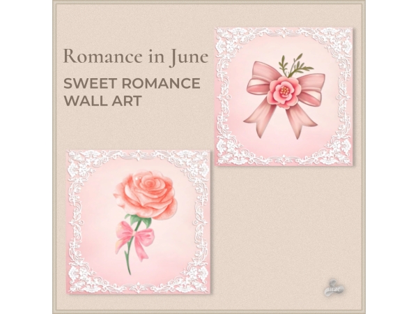 Maxis Match Romance in June Sweet Wall Art - The Sims 4 Custom Content