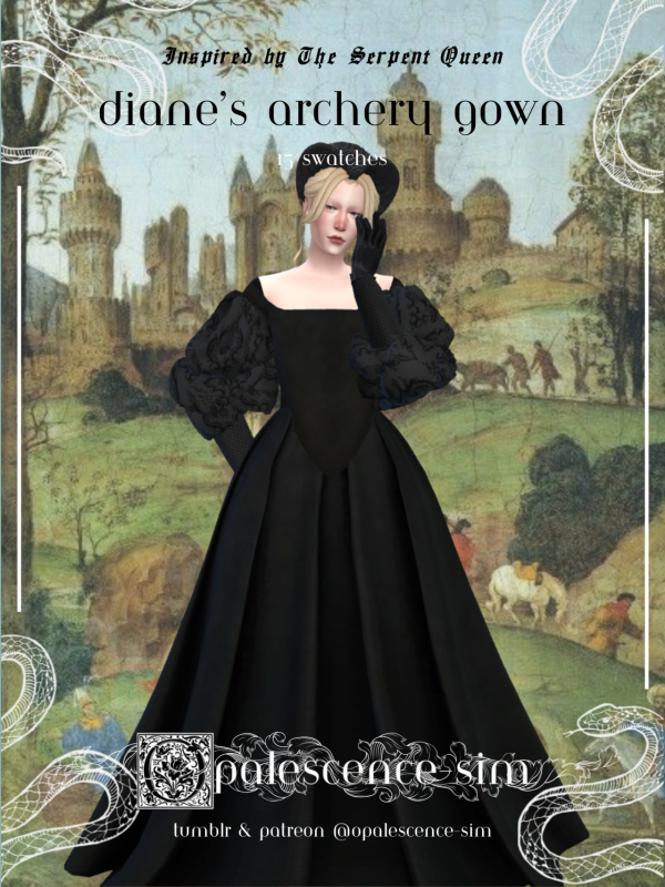 Maxis Match DIANES ARCHERY GOWN by simsfinds - The Sims 4 Custom Content