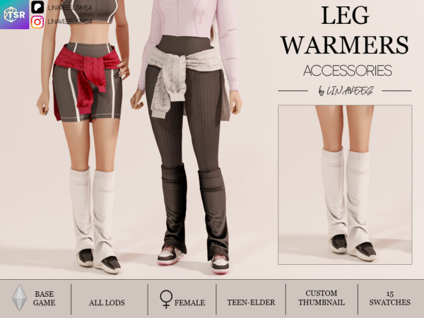 Alpha RITA LEG WARMERS by linavees - The Sims 4 Custom Content