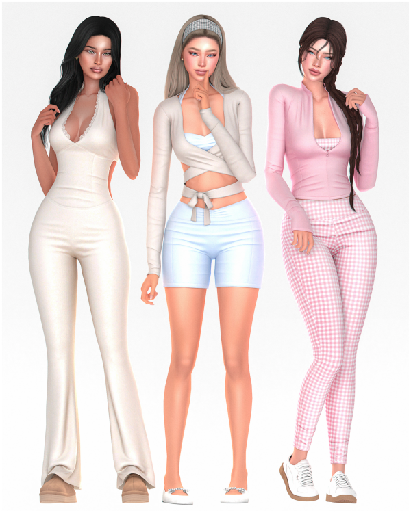 Alpha Comfy Stretch Set by simsfinds - The Sims 4 Custom Content