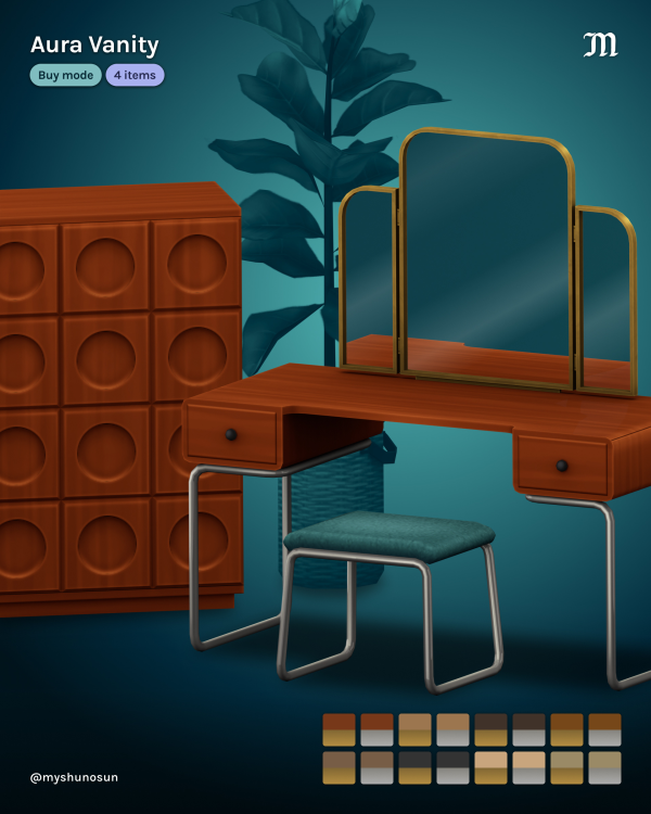 Maxis Match Aura Vanity Stuff by simsfinds - The Sims 4 Custom Content