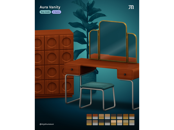 Maxis Match Aura Vanity Stuff by myshunosun - The Sims 4 Custom Content