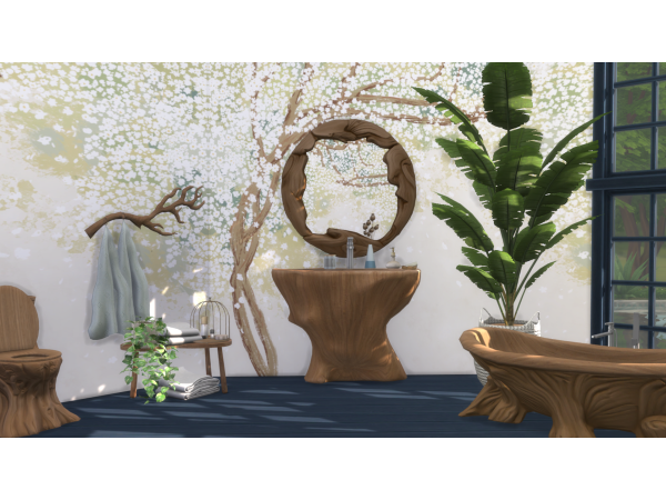 Alpha Fairy Tree House Walls 1 - The Sims 4 Custom Content