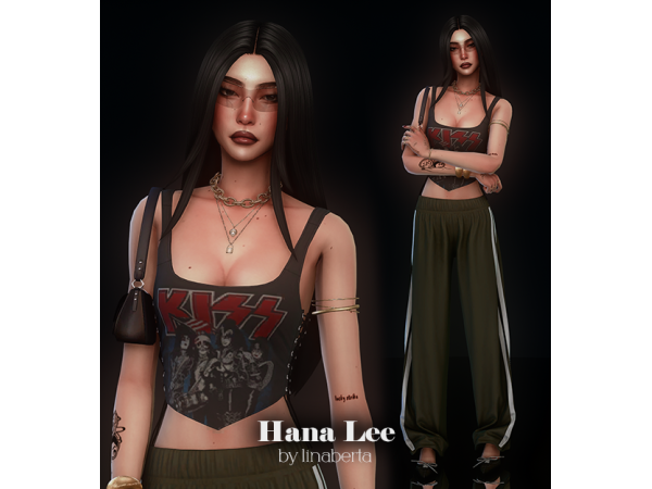 Mix Hana Lee by linabertasims - The Sims 4 Custom Content