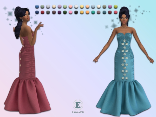 Mix ErinAOK Women's Gown 061826 - The Sims 4 Custom Content