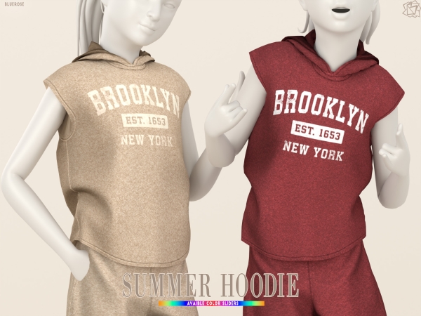 Mix Summer Hoodie - The Sims 4 Custom Content