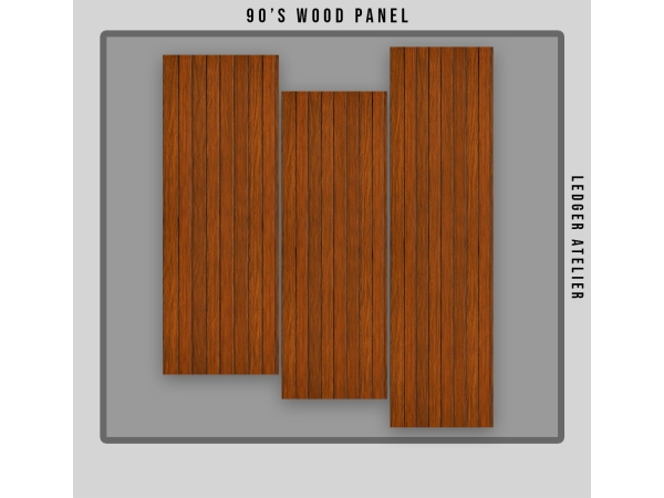 Alpha 90's Wood Panel (Free) - The Sims 4 Custom Content
