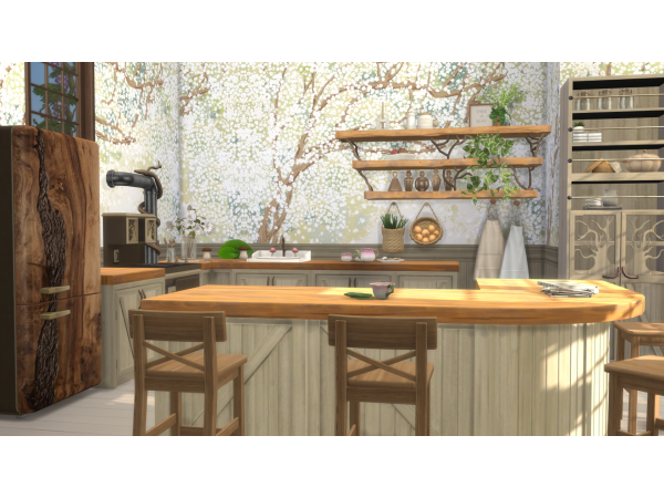 Alpha Fairy Tree House Half Trim Walls - The Sims 4 Custom Content